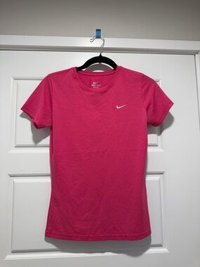 Nike Women's Hot Pink Short Sleeve Dri-FIT Tee